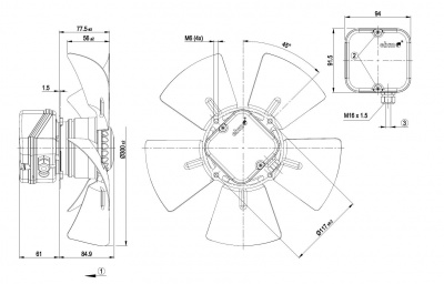 Вентилятор осевой ebmpapst A4E300AA0148