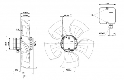 Вентилятор осевой ebmpapst A4E420AU0301
