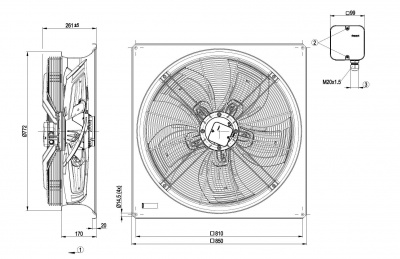 Вентилятор осевой ebmpapst W6D710GH0101 Вентилятор осевой ebmpapst W6D710GH0101