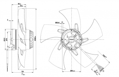 Вентилятор осевой ebmpapst A2D300AP0221