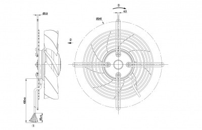 Вентилятор осевой ebmpapst S2D200BH1801