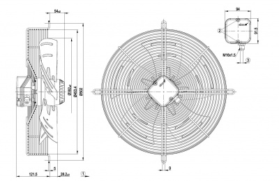 Вентилятор осевой ebmpapst S4E400AQ1258 Вентилятор осевой ebmpapst S4E400AQ1258