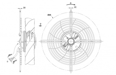 Вентилятор осевой ebmpapst S2E200BI3801